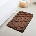 Yafa Home Fashion 1pc:20" X 32" Bath Rug, Memory Foam; Water Absorbent & Non-Slip Bathmats, Brown