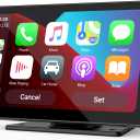 Portable Carplay Screen for Car, 7" HD Touchscreen for Car with Backup Camera/Mirror Link/Bluetooth/Voice Control/GPS/AUX/FM Satellite Radio for All Vehicles.