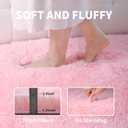 KCHOWUA Pink Fluffy Shag Rug for Bedroom Girls,6'x9' Machine Washable Plush Fuzzy Throw Large Area Rugs for Living Room,Modern Soft Cute Shaggy Furry Nursery Kids Baby Dorm Room Carpets