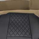 Black Panther PU Car Seat Cover, Front Seat Protector Compatible with 90% Vehicles,Embroidery,Anti-Slip & Full Wrapping Bottom (W 21.26 20.87 Inch)(1Piece,Black)