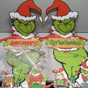 Set of 2 40 in Large Grinchs Christmas Outdoor Decorations with Metal Stakes Merry Christmas Yard Signs Decorations Outdoor for Christmas Xmas Party Supplies, Lawn, Garden Yard Decor