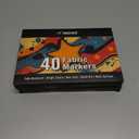 2 x Fabric Markers Permanent for Clothes, 40 Colors Fine Tips Paint Pens for Clothing Canvas Tote Bags T-Shirt and Shoes, Non Toxic Ink for Kids and Adults