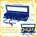 Weekgrat 4 Pack Graduation Flower Gift Box, 18.11 x 5.51 x 2.05 Inches Fillable Floral Present Boxes with Grad Letters 2026, Empty Flower Bag for Graduation Party Favors (Blue)