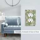 Decorative Outlet Covers with Vintage Wildflowers & Daisies on Light Green Background Design 1 Gang Duplex Light Switch Cover Plate Unique Wall Plates Switchplate Cover