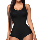 Irisnaya Shapewear Bodysuit Scoop Neck Tank Tops for Women Tummy Control Waist Trainer Vest Full Body Shaper XL