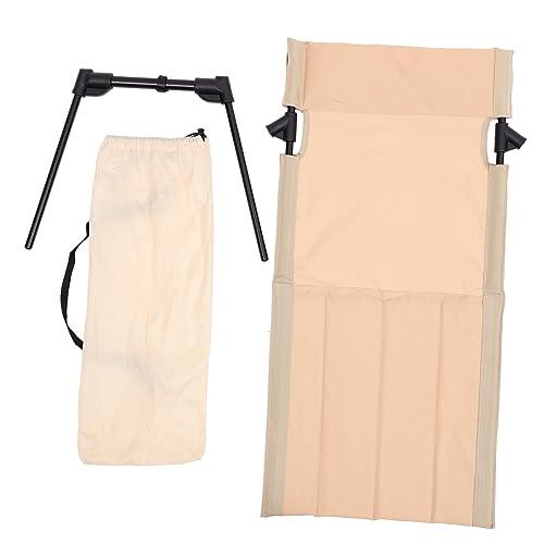 Outdoor Folding Beach Chair Camp Chairs for Adults Chaise Lounge Chair Beach Chairs for Adults Foldable Chairs Recliner Fishing Chair Fold Chairs for Outdoors Polyester Beige 2 Pack