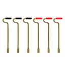 Bathroom Interior Door Key, Bedroom Emergency Key for Interior Doorknobs or Levers (Set of 6, Black+Red)