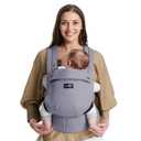 Momcozy Baby Carrier - Ergonomic, Cozy and Lightweight Carrier for 7-44lbs, Effortless to Put On, Ideal for Hands-Free Parenting, Enhanced Lumbar Support, Purehug for Infant to Toddler, Light Purple