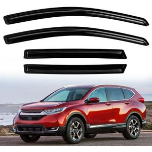 4PC Rain Guards for 2017-2022 Honda CR-V Window Visors for 17-22 CRV Deflectors Sun Shades Vent Tape On Out Channel