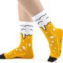 Beer Whisky Gifts Christmas Stocking Stuffers for Dad from Daughter Son Birthday Gifts Funny Socks for Him Men (Beer)