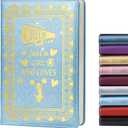 LBWCER Journal for Women,Cheerleader Gift,Notebooks for Work,200 Pages, A5 Hardcover Leather Journals for Writing,School,Travel,Business,Work,Home (CHEER Sky blue)