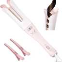 VAV Auto Hair Curler for Long Hair, 1.25-Inch Large Barrel Automatic Curling Iron with 2-Way Rotation for Curls & Waves, Anti-Tangle Rotating Wand for Beginners (Easy to Use)