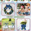 Hotop 12 Yards Frayed Velvet Ribbon, Blue 1.5 Inch Raw Edge Silk Velvet Ribbon Wide Handmade Fringe Fabric Ribbon for Gift Wrapping Bow Making DIY Crafts Party Decoration