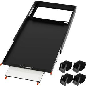 ALL-TOP Fridge Slide with Chopping Board, Inner 39.2 x 22.4in, Vehicle Refrigerator Slider with 4 Buckle Straps, Max 287 LBS, 3rd Gen
