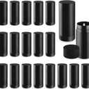20 Pcs 15g/0.5oz Deodorant Jars Empty Refillable Round Plastic Deodorant Bottles Twist Up Bottom Filling Stick Tubes for Homemade DIY Lotion Bar Chapstick - Black