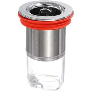Uxcell 3" Odor Proof Floor Drain, Floor Drain Shower Plug Drain Backflow Preventer Suitable for Pipes Tubes Bathroom Kitchen, Red Silver/Transparent