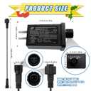 12V 12W Low Voltage Transformer with Extension Cord Class 2 Power Supply Replacement Yard Inflatable Adapter Model RH-120V1000U4-1 Waterproof Ip44 US Plug for Christmas String Light Decorations