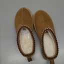 DREAM PAIRS Women's Slippers for Women Genuine Suede Platform Slip-on Warm Slippers Winter Fluffy Warm Comfy Furry Shoes for Outdoor Indoor FuzzyEasy, Size 8, Chestnut