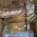 Festiva 200Pcs Gold Dessert Plates 6.3" with Forks 5"- Small Disposable Dessert/Cake/Appetizer Plates Plates- serve 100 guests include 100Plates 100Forks for Wedding Party & Easter & Birthday