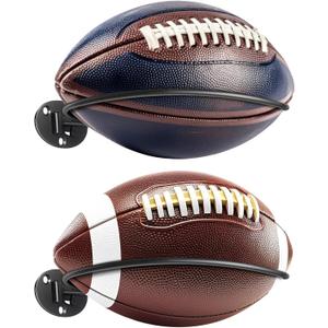 Kevenal 2 Packs Football Room Dcor, Wall Mount Football Holder Football Display Stand, Football Room Decor for Boys Man Cave (Super Strong)