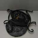 Fashion&cool Outdoor Side Tables, 2 Pack Patio Side Table, Weather Resistant Metal Small Round Outdoor End Table Side Table for Patio Yard Porch Balcony Garden Bedside, Plant Stand for Indoor Outdoor