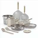 Ninja NeverQuit™ 12-Piece Ceramic Cookware Set, Stone Gold, CQ19012SD1
Nontoxic¹, nonstick ceramic-coated cookware set; Fry pans, saucepans, glass lids, easy storage