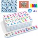 Jolitac American Mahjong Game Set, 166 Premium Tiles, 1.2-inch Mahjong Tile Set with Sturdy Carrying Bag, Thickened Mah-Jongg Tiles Bag Portable Travel Complete Mahjong Set