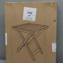 Small Side Table Square Folding, Patio Foldable Wooden End Table for Outdoor Indoor Porch Camping Living Room Bedroom, as Coffee Table or Plant Stand, White (15.5"D x 15.5"W x 18.5"H)