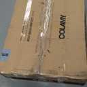 COLAMY Counter Height Bar Stools Set of 2, Kitchen Bar Stools with Back, Mid Century Modern Upholstered, with Wood Legs for Kitchen Island Dining Room, Beige