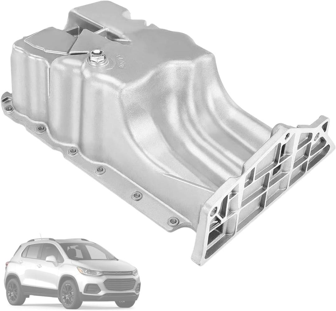 Stamped Steel Engine Oil Pan with Drain Plug FIT 2011-2016 Chevrolet Cruze Sonic Trax FIT Buick Encore 1.4L Turbo 25196122