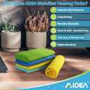 AIDEA Microfiber Cleaning Cloth 100PK, Soft Absorbent Rags, Microfiber Towels for Cars, Kitchen Towels, Dusting Cloth for Home, Window, Cleaning Supplies, 12"×12"
