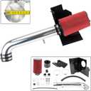 Cold Air Intake Kit with Filter Heat Shield for Wrangler2012-2017, WranglerJK2018-2018 (Red)