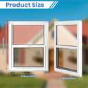 Vinyl Single Hung Sliding Window, 24" x 30" Household Window with Double-Pane Insulated Tempered Glass, White Energy-Efficient Soundproof Window for House, Mobile Home