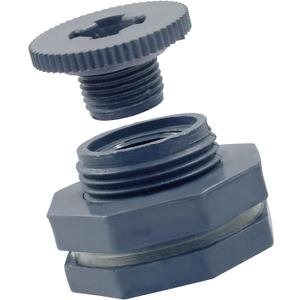 1/2 Inch Pvc Bulkhead Fitting with Plugs NPT1/2 Female Thread Water Tank Connector for Rain Barrels, Aquariums and Ponds