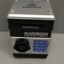 Piggy Bank for Kids - Electronic Money Saving Box w/Code- ATM Safe - Toy Coin Bank - Easter Boys Toys for Age 3, 4, 5, 6, 7, 8, 9 - Birthday Gifts for 8, 9, 10, 11, 12 Year Old Boy and Girl (Black & Silver)