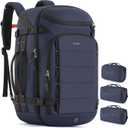 Tolaccea Travel Backpack Carry On 40L, Large Laptop Backpack with 3 Packing Cubes, Flight Approved Duffel Luggage Bag for Men Women, Water-resistant Business Rucksack Daypack, Fits 15.6" Laptop, Navy
