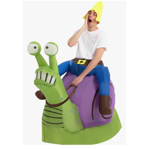 Spooktacular Creations Halloween Inflatable Costume Gnome Ride On Snail Suit, Animal Blow Up Outfit for Cosplay Parties