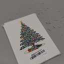 Stonehouse Collection Holiday Palm Santa Flyby Tropical Christmas Cards, 18 Boxed Christmas Cards and Envelopes, USA Made (Standard)