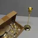 Candlestick Holders, 6PCS Gold Metal Taper Candle Holder Vintage Candlestick Holder Decorative for Home Decor Table Centerpiece Wedding Housewarming Gift