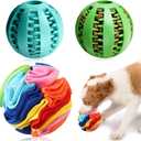 3 Pcs Puppy Chew Toys Snuffle Mat Dog Puzzle Toys Dog Treat Balls to Keep Them Busy Pet Interactive Foraging Training Ball for Small Medium Breed Teething Cleaning Intellect Training