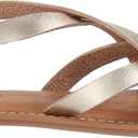 Amazon Essentials womens Casual Strappy Sandal (5, Gold)