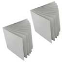 SUPERFINDINGS Blank Board Book 10 Sheets Square Paper Drawing Board Hardcover Blank Boardbook Sketch Board 21x21cm(8.27Inch x 8.27Inch) for Beginners Artists, Grey