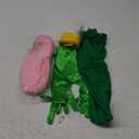 6 Pcs Halloween Mermaid Cosplay Costume Adults Green Pantyhose, Gloves, Purple Seashell Bra, Yellow Belt and Pink Slipper for Women Men Role Play Party Accessories Supplies, One size