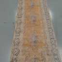 Washable 2x6 Hallway Runner Rug: Vintage Water Resistant Kitchen Entryway Rug Ultra Soft Living Room Bedroom Carpet Thin Non Slip Indoor Floor Mat for Bathroom Laundry (2 X 6,Orange)