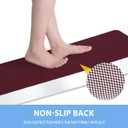 Hargiis Non-Slip Bathtub Mat, Anti Slip Shower Mat, Fast Drying Bathtub Mats, Foot Scrubber Mat, Anti Slip Mat for Tub, Floor, Bathroom, Kitchen, Home, Hotel (Wine Red 24"16")