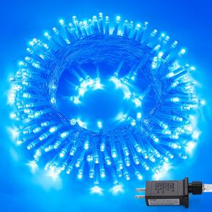 JMEXSUSS 150 LED Blue Christmas Lights Indoor Outdoor, Connectable 59 ft String Lights Plug in, 8 Modes Blue Twinkle Fairy Lights for Bedroom Patio Party Tree Christmas Decorations