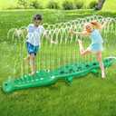 Water Sprinkler for Kids,Large Crocodile Inflatable Sprinkler, Kids Sprinklers for Yard,Outdoor Water Toys Spray Summer Water Play for Boys Girls Dogs Backyard