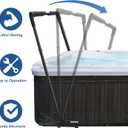TOCRETOARE Hot Tub Cover Lifter, Spa Cover Lift, Hot Tub Cover Lift Removal System Height 31-41 Inch Adjustable, Fit for Most Spa Hot Tubs, 31-41 inches x 96 inches