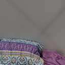 Cottolester Boho Comforter Set King Size 8 Piece Bed in a Bag Bohemian Striped Bedding Quilt Set Aqua Paisley Floral Comforter and Sheet Set,Soft Microfiber Complete Bedding Sets for All Season