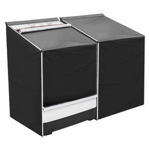 2 Pack Washer and Dryer Cover Waterproof Washer/Dryer Cover for Top and Front Load Washer Dryer Zipper Design Sunproof washer and dryer covers for Most Front-loading Machine, Black